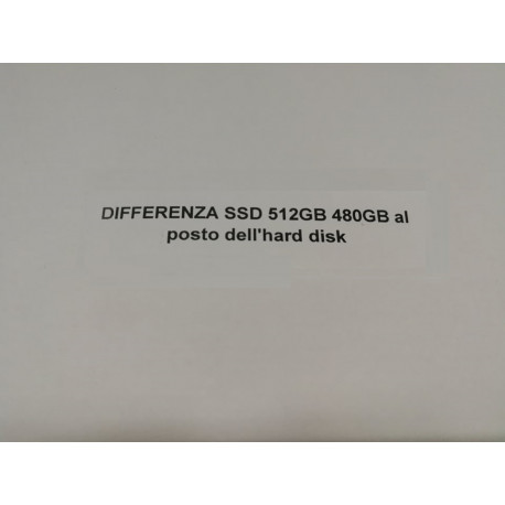 DIFFERENZA SSD 512GB 480GB al posto dell'hard disk