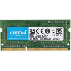 1x 4GB SODIMM DDR3L 1600 mhz PC3L-12800 1Rx8 CT51264BF160BJ MEMORIE RAM CRUCIAL