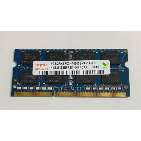1x 4GB SODIMM DDR3 1333 mhz PC3-10600 204 PIN 1,5v 2Rx8 HMT351S6BFR8C 9-11-F3 HYNIX MEMORIE RAM