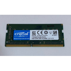 1x 8GB SODIMM DDR4 2666 mhz PC4-21300 1Rx8 260 PIN 1,2v CRUCIAL MEMORIE RAM