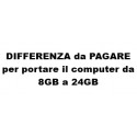DIFFERENZA da PAGARE per portare il computer da 8GB a 24GB