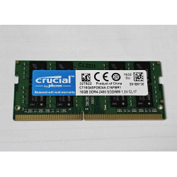 1x 16GB SODIMM DDR4 2400 mhz PC4-19200 2Rx8 260 PIN 1,2v CRUCIAL